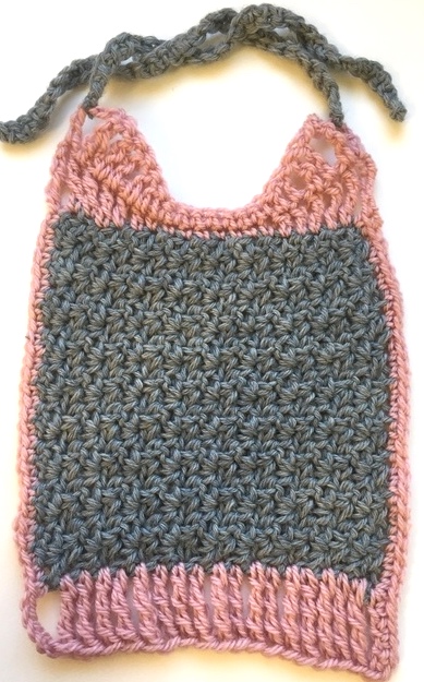 crochet wattle stitch baby bib free pattern