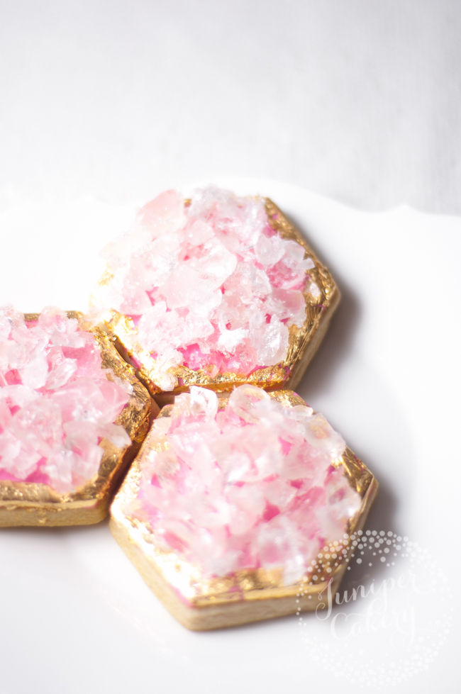 Pink geode cookie tutorial