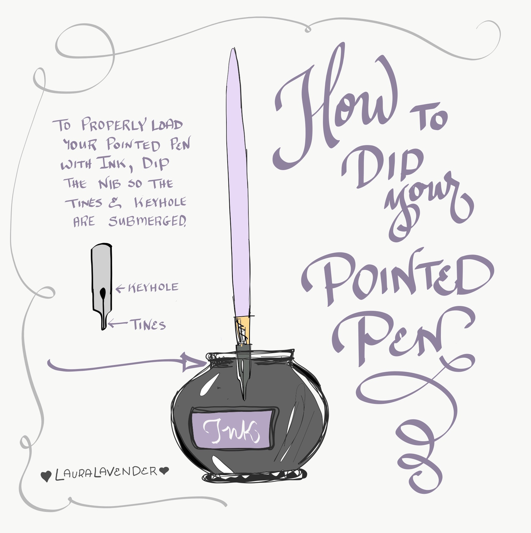 How to Dip Your Pointed Pen