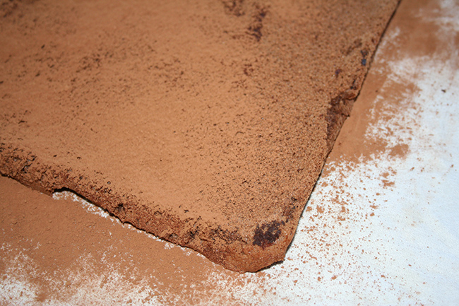 Dust with cocoa powder