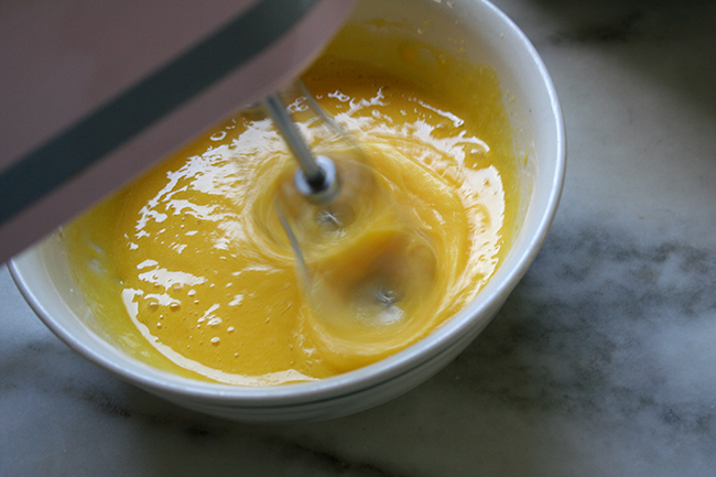 Beat the egg yolks
