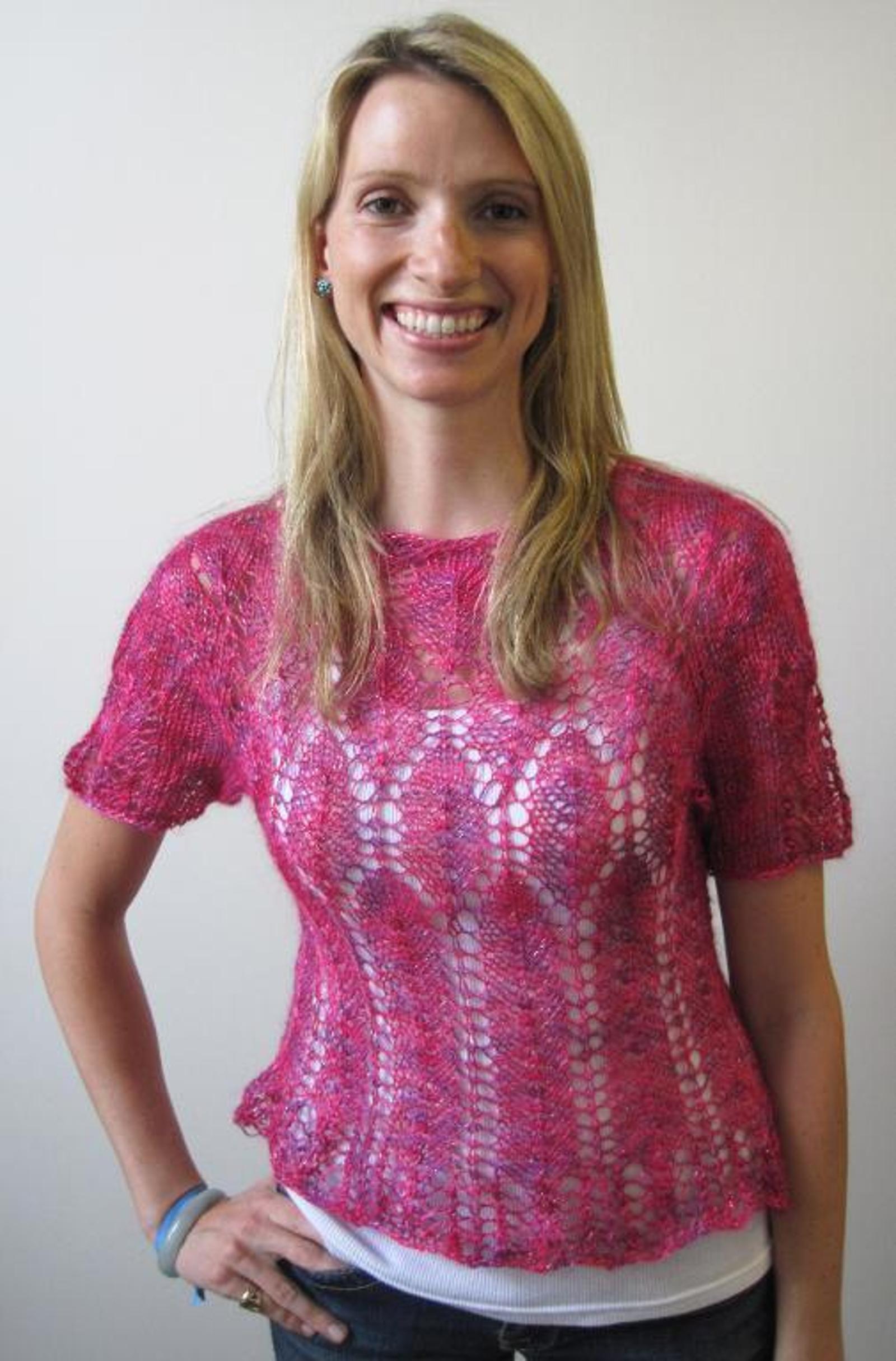 Pink Lace Tee Knitting Pattern