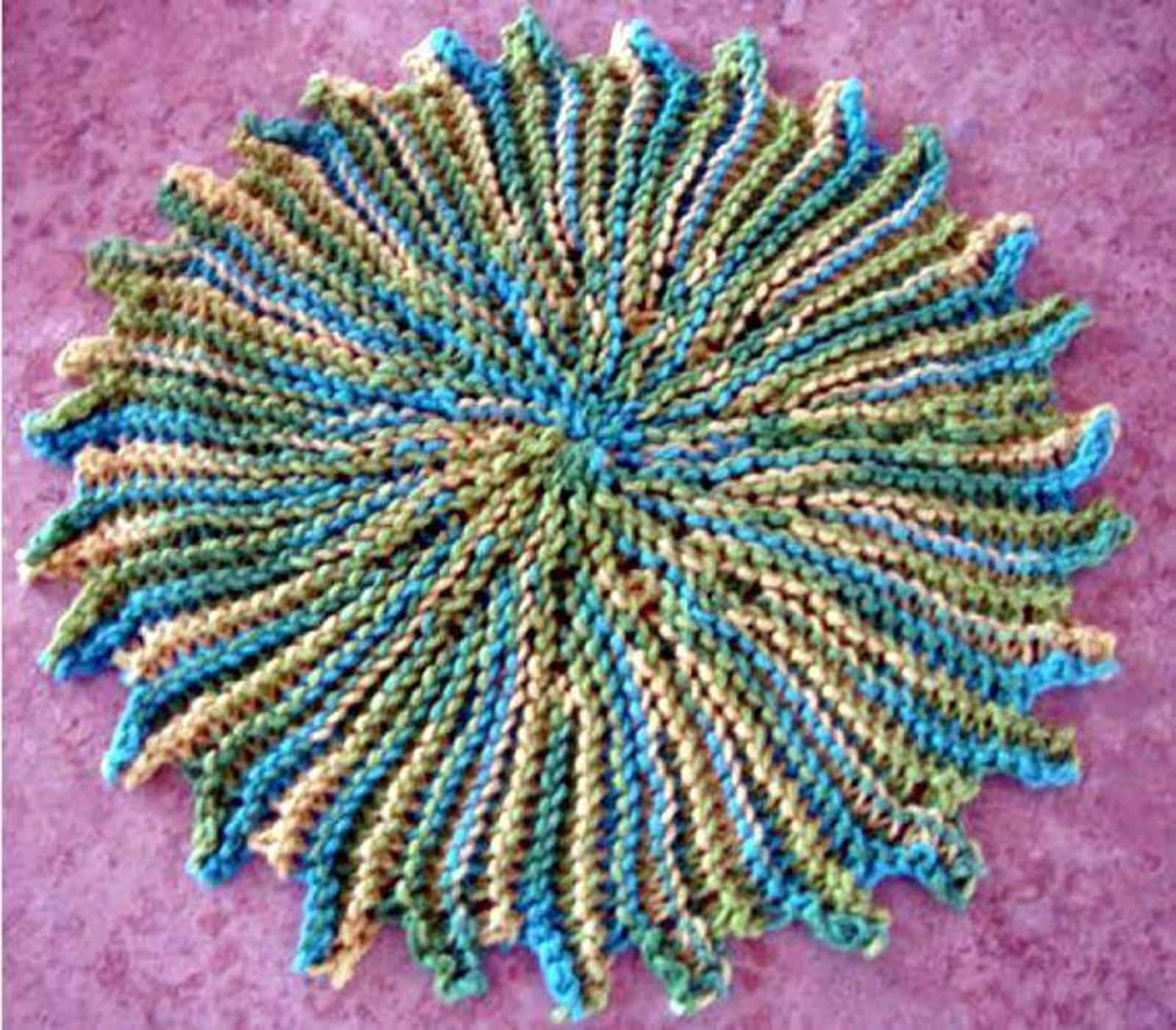 Sunburst Doily Dishcloth Knitting Pattern