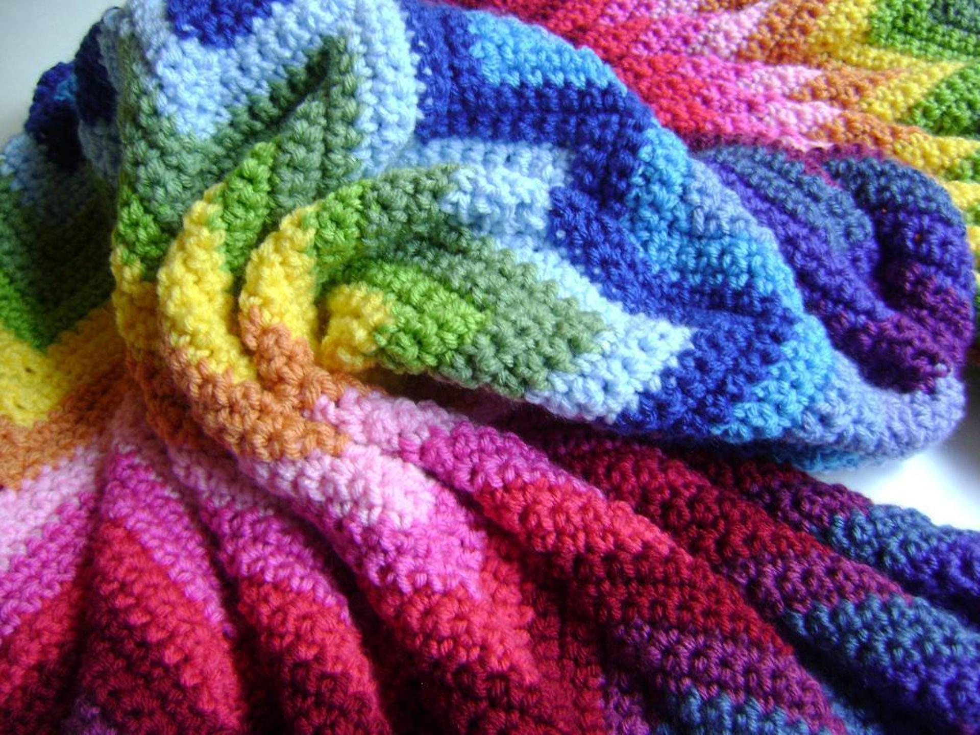 technicolor chevron blanket crochet pattern