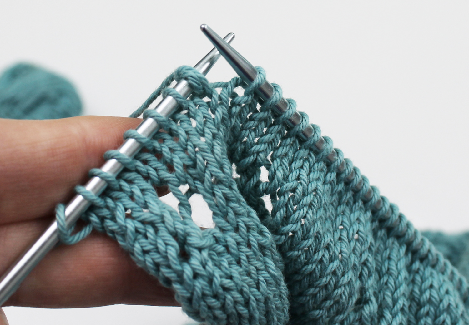 Tinking knit stitches