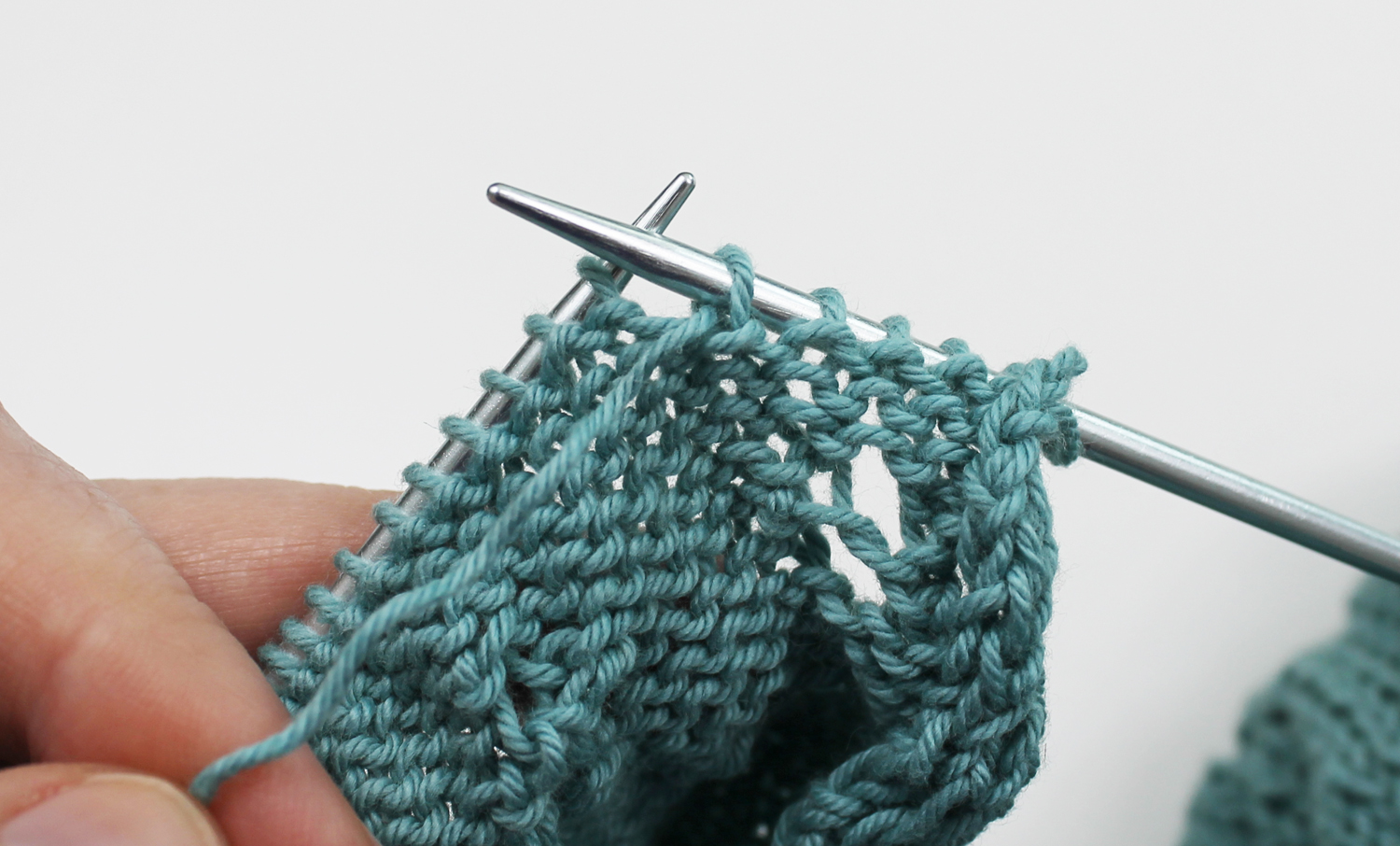 Tinking purl stitches