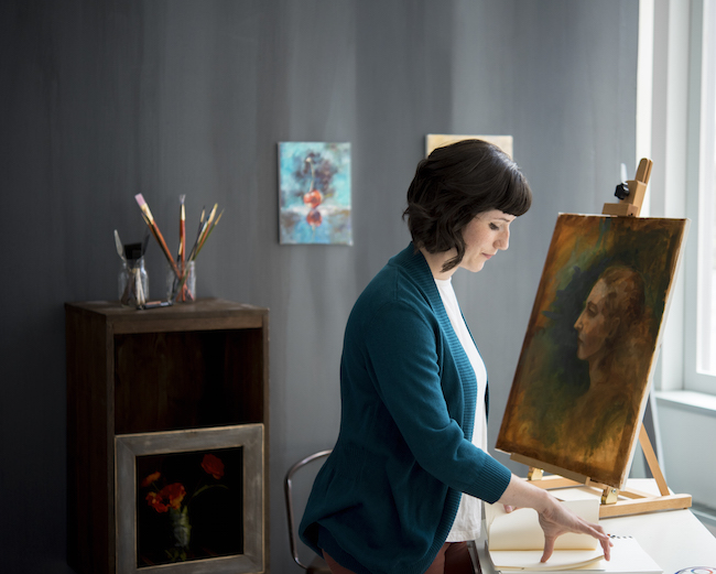 SHaron painting at Bluprint