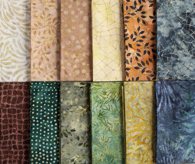 Boundless Batiks Fabrics for Canyon Creek Quilt