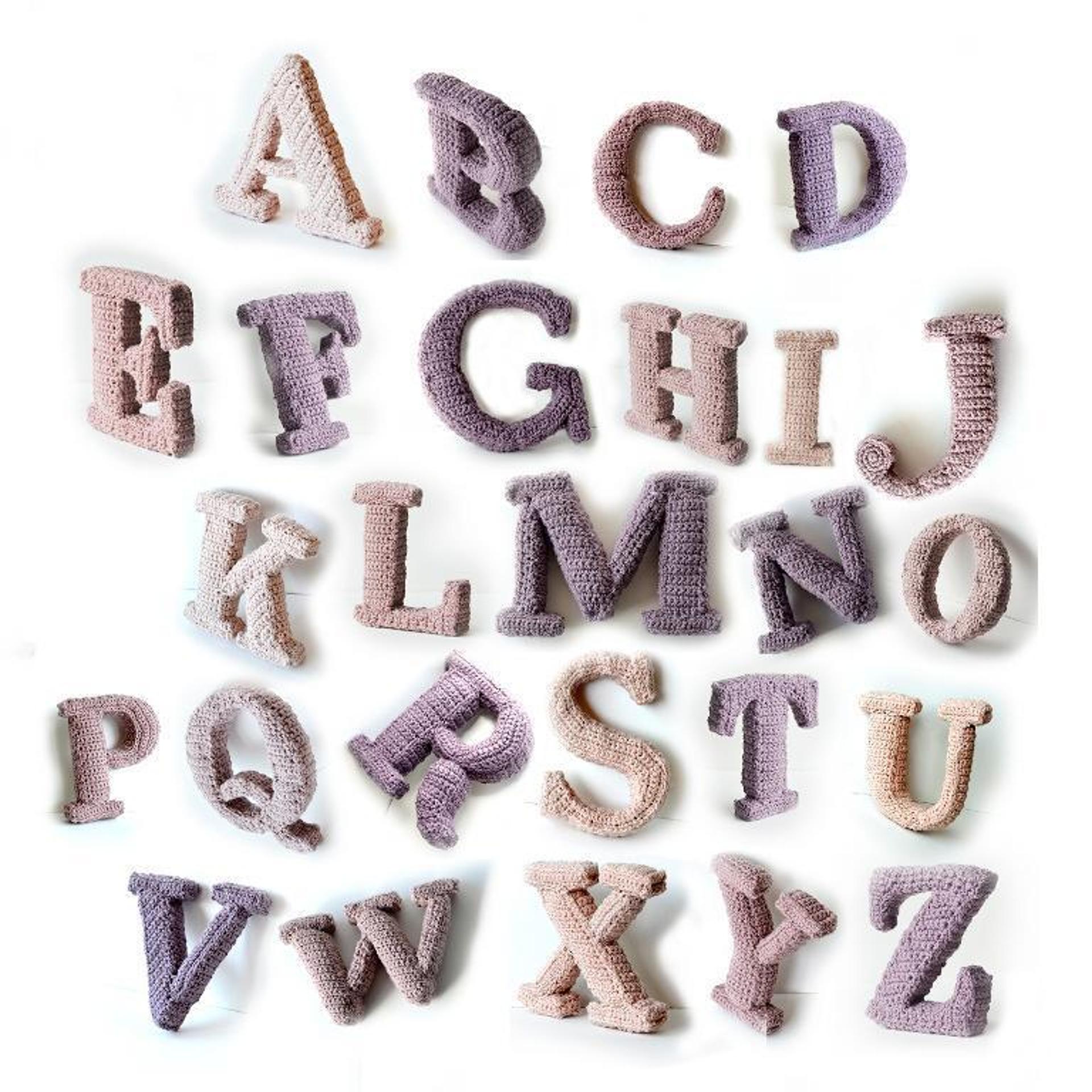 3d crochet alphabet pattern