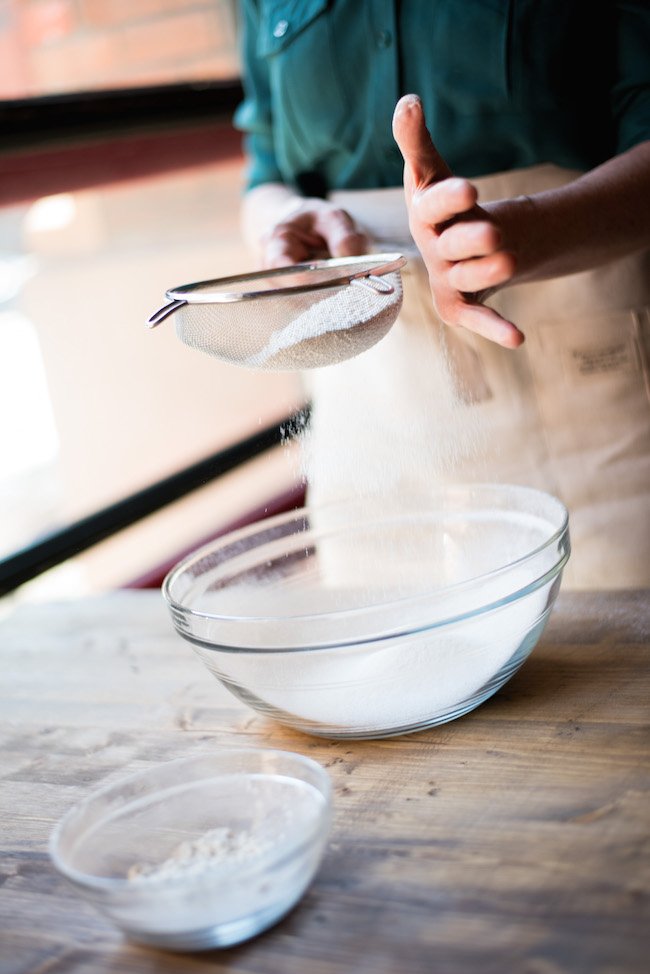 Sifting Flour with a Sieve