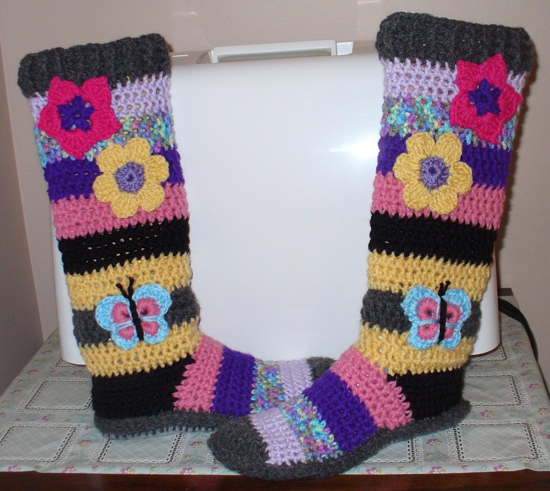 felt bohemian booties crochet pattern