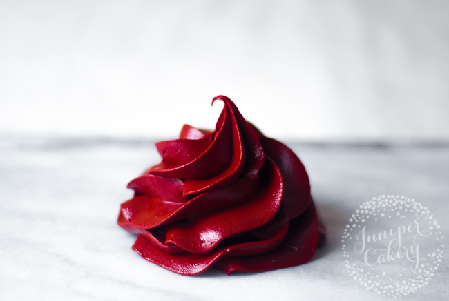 How to make dark red frosting
