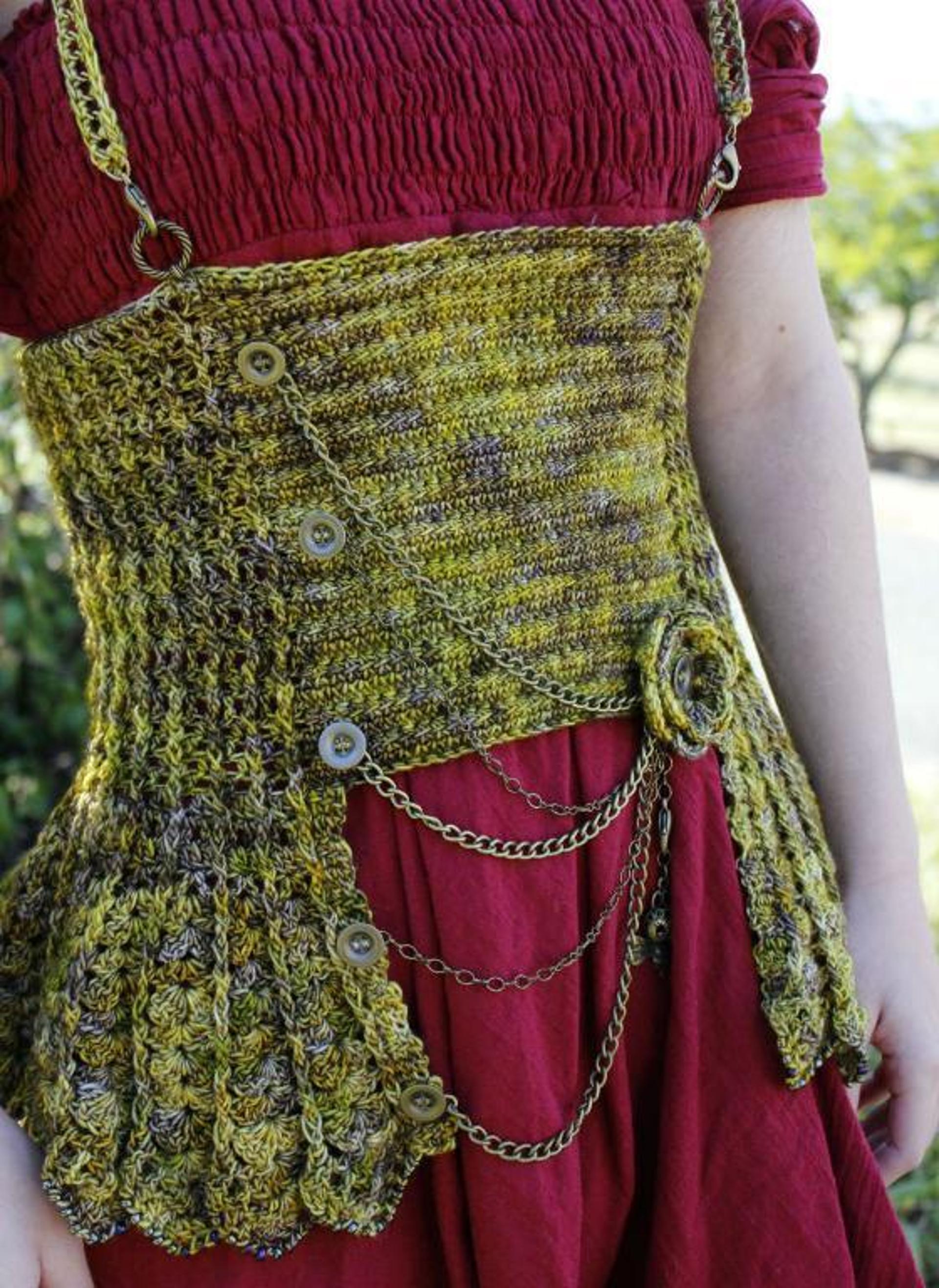 steampunk crochet corset