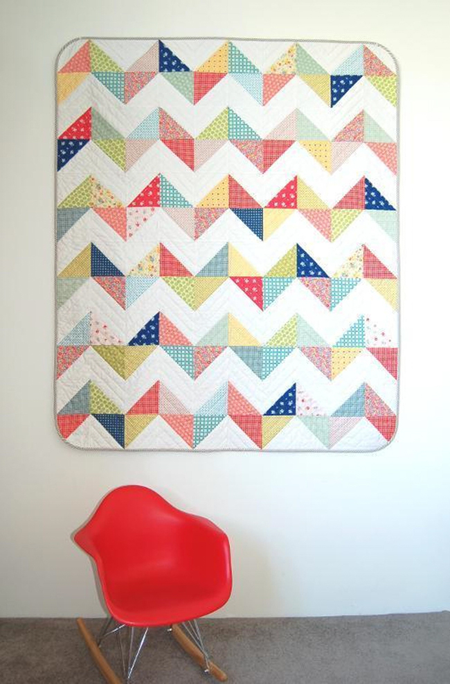 Modern Chevron Baby Quilt