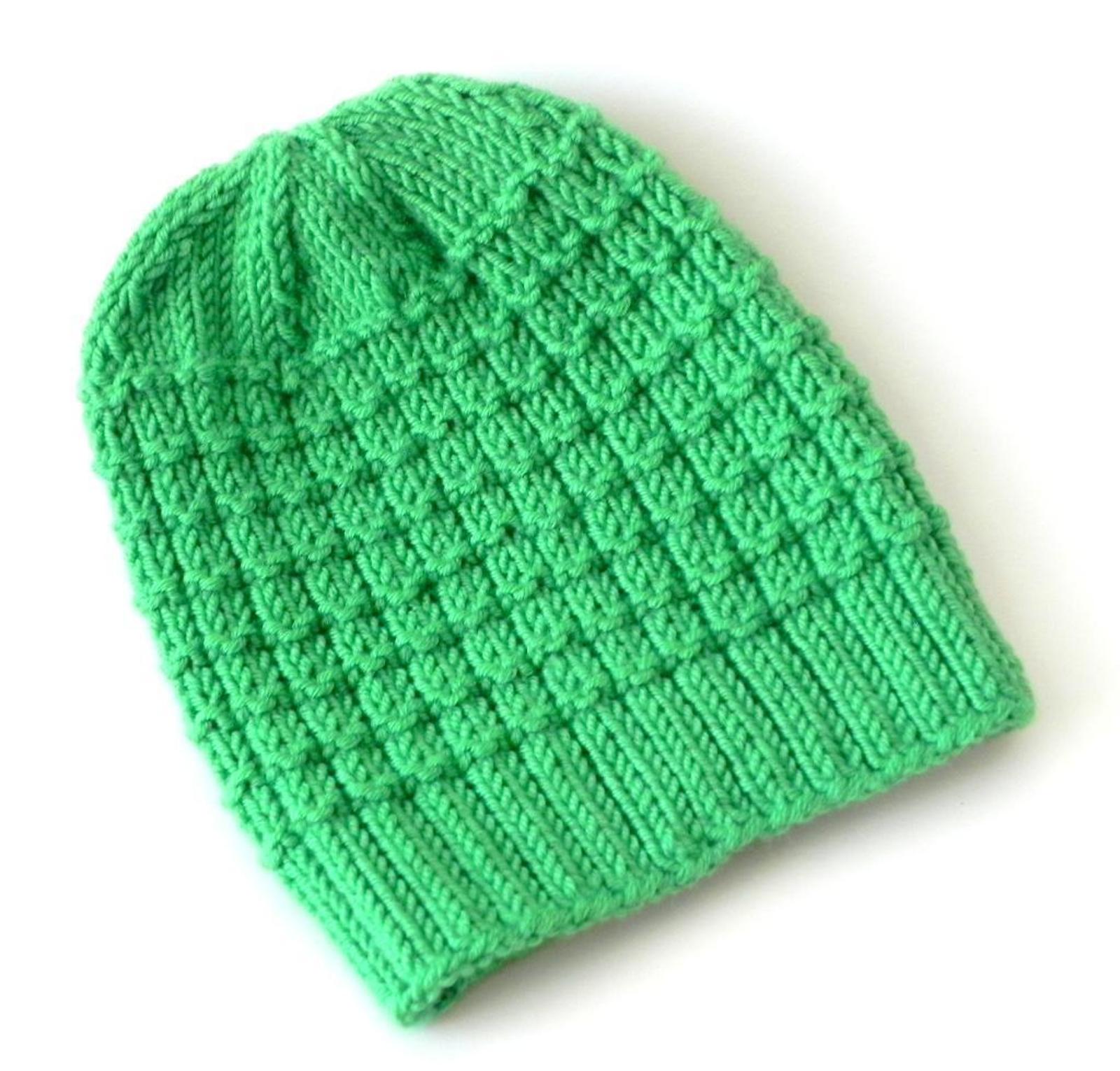 Waffle Hat Knitting Pattern