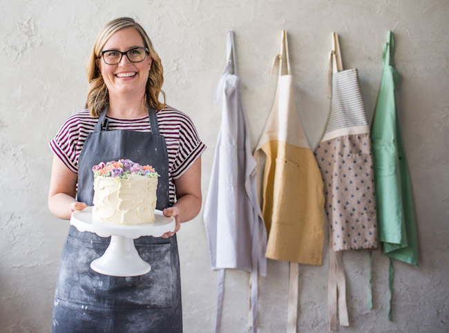 Erin Garcia With buttercream cake