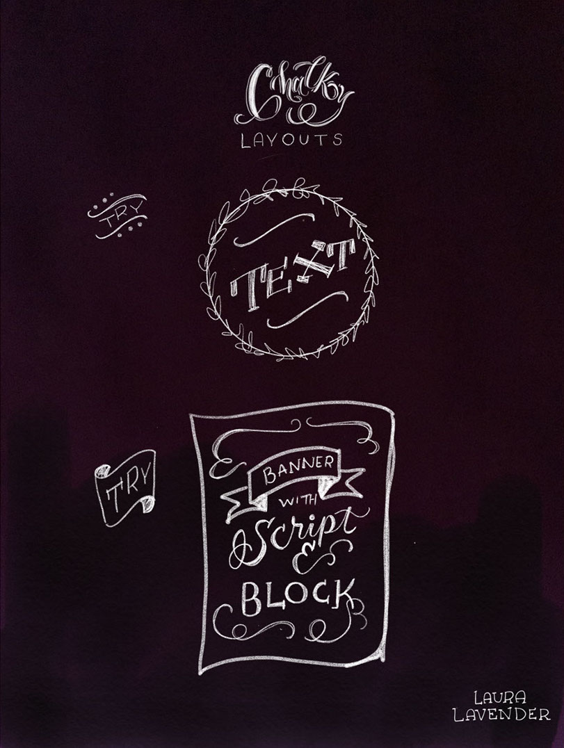 chalk lettering layout ideas