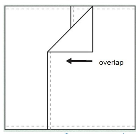 Envelope Pillow Backing Sewing Diagram