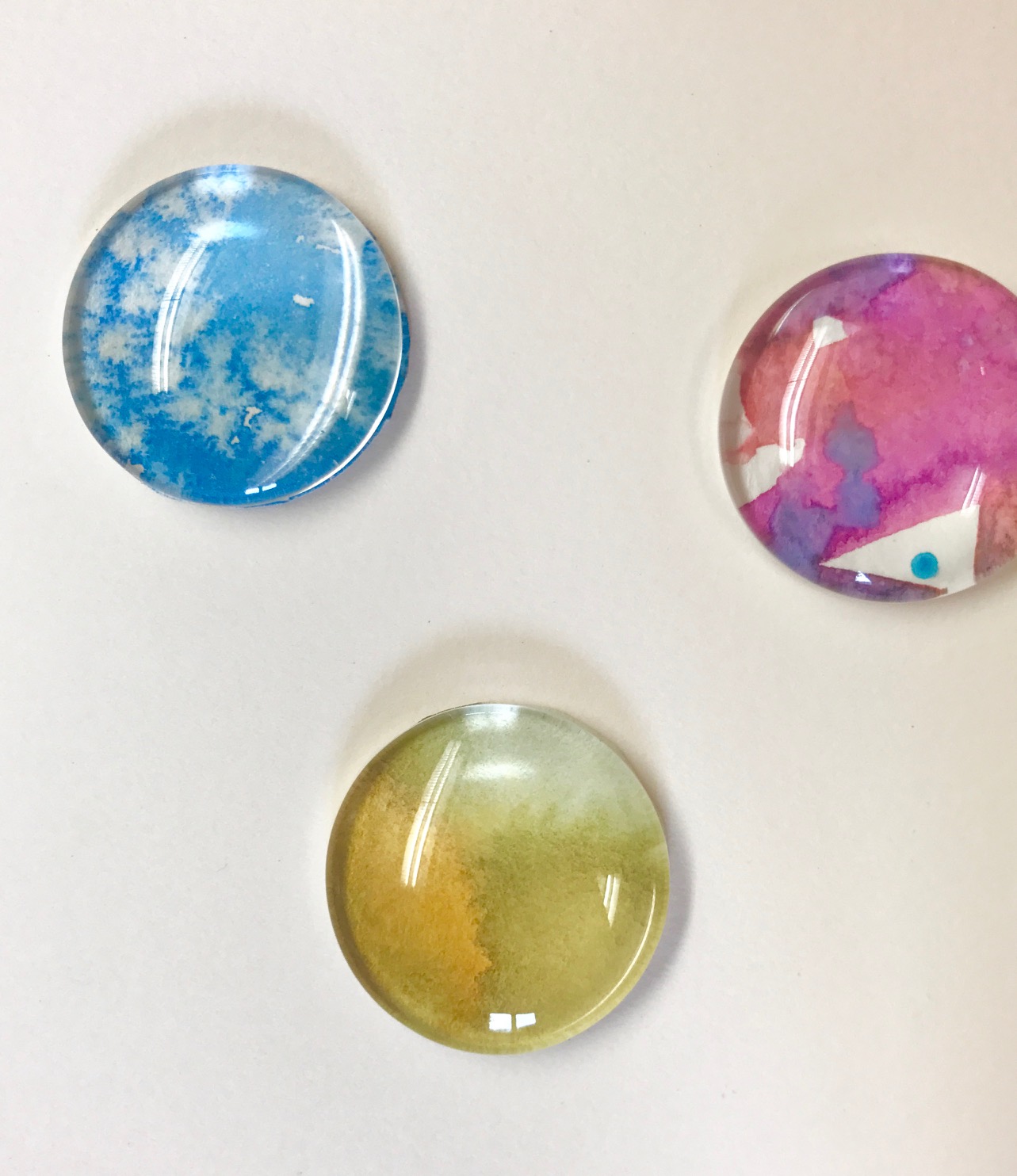 Watercolor Fridge Magnets