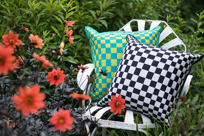 Woven Pillows by Mathew Boudreaux ; Pattern Included in The 2018 Quilter's Planner