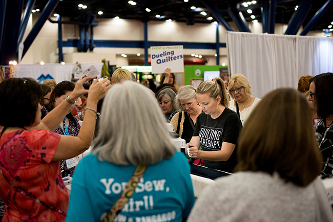 Angela Walters at Quilt Market 2016