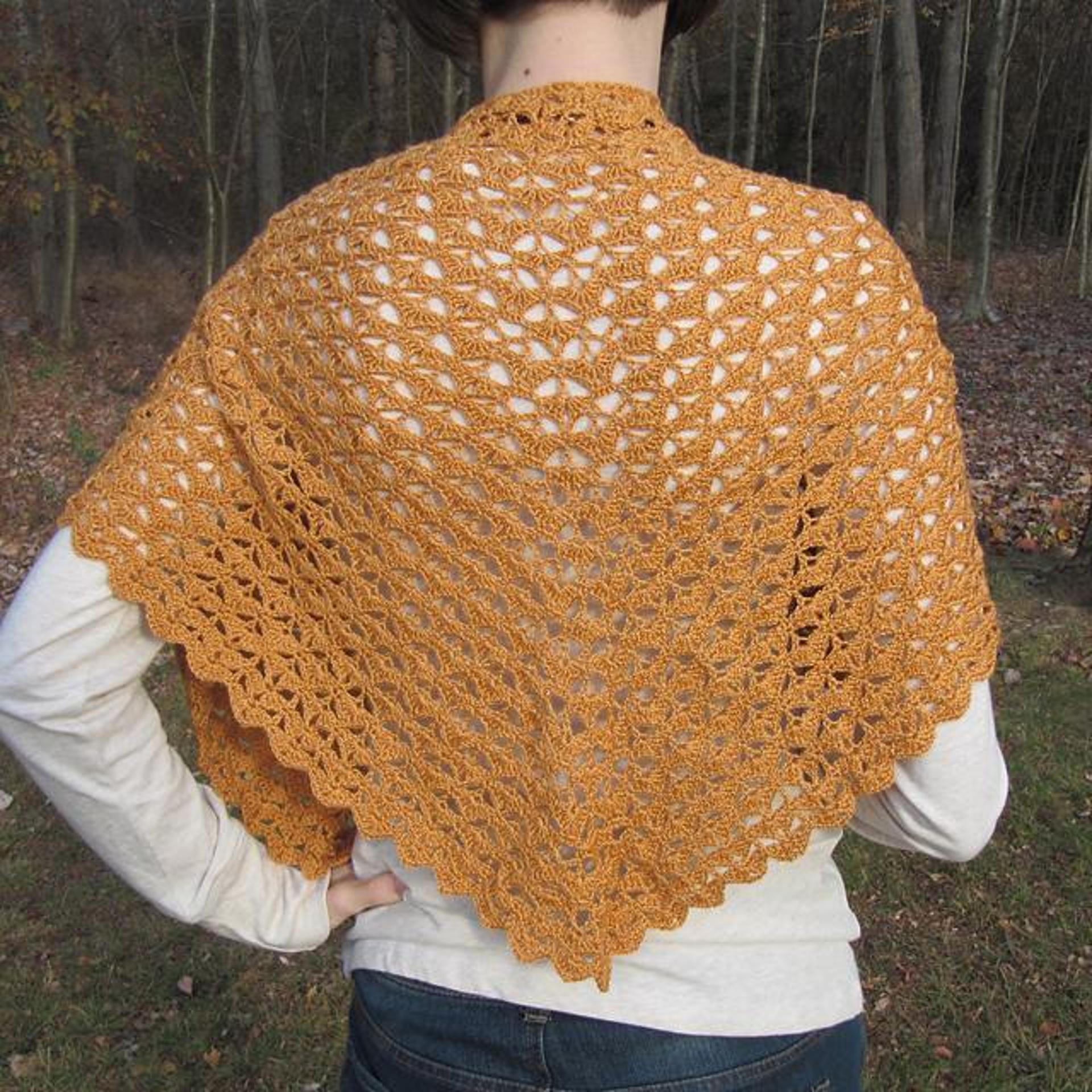 autumn leaves shawlette crochet pattern