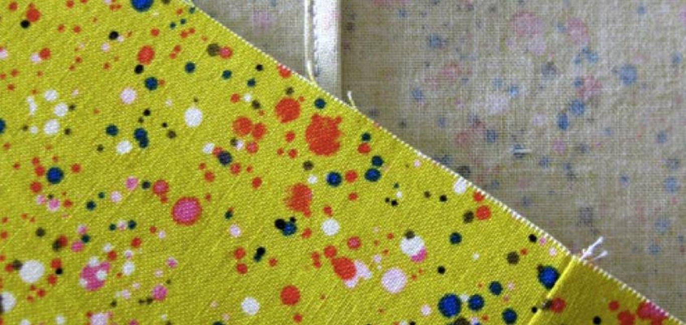 fabric ready for a seam