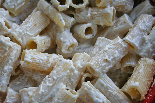 Coated pasta