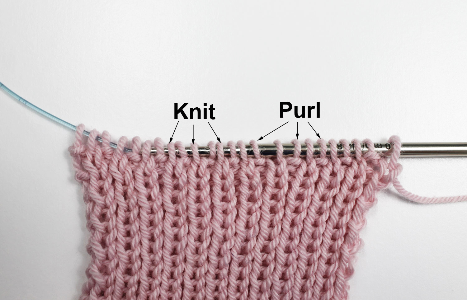 Knit and purl rib