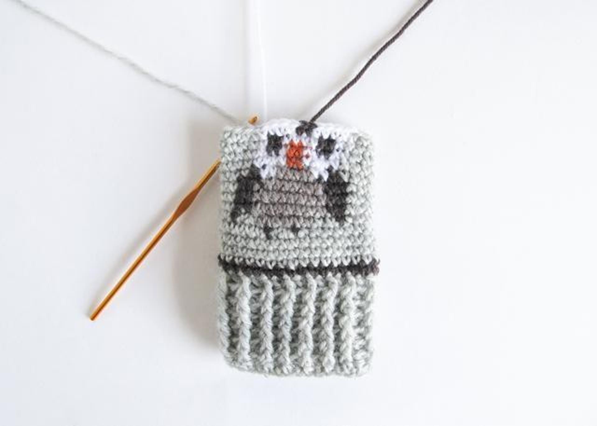 owl fair isle tapestry crochet mitts pattern