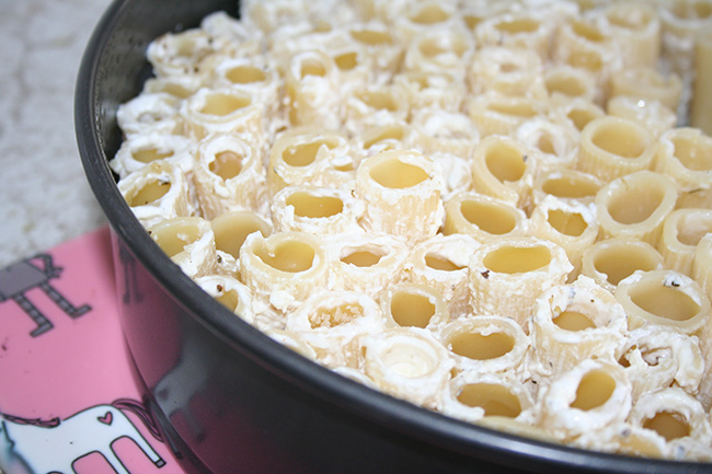 Pasta in pan