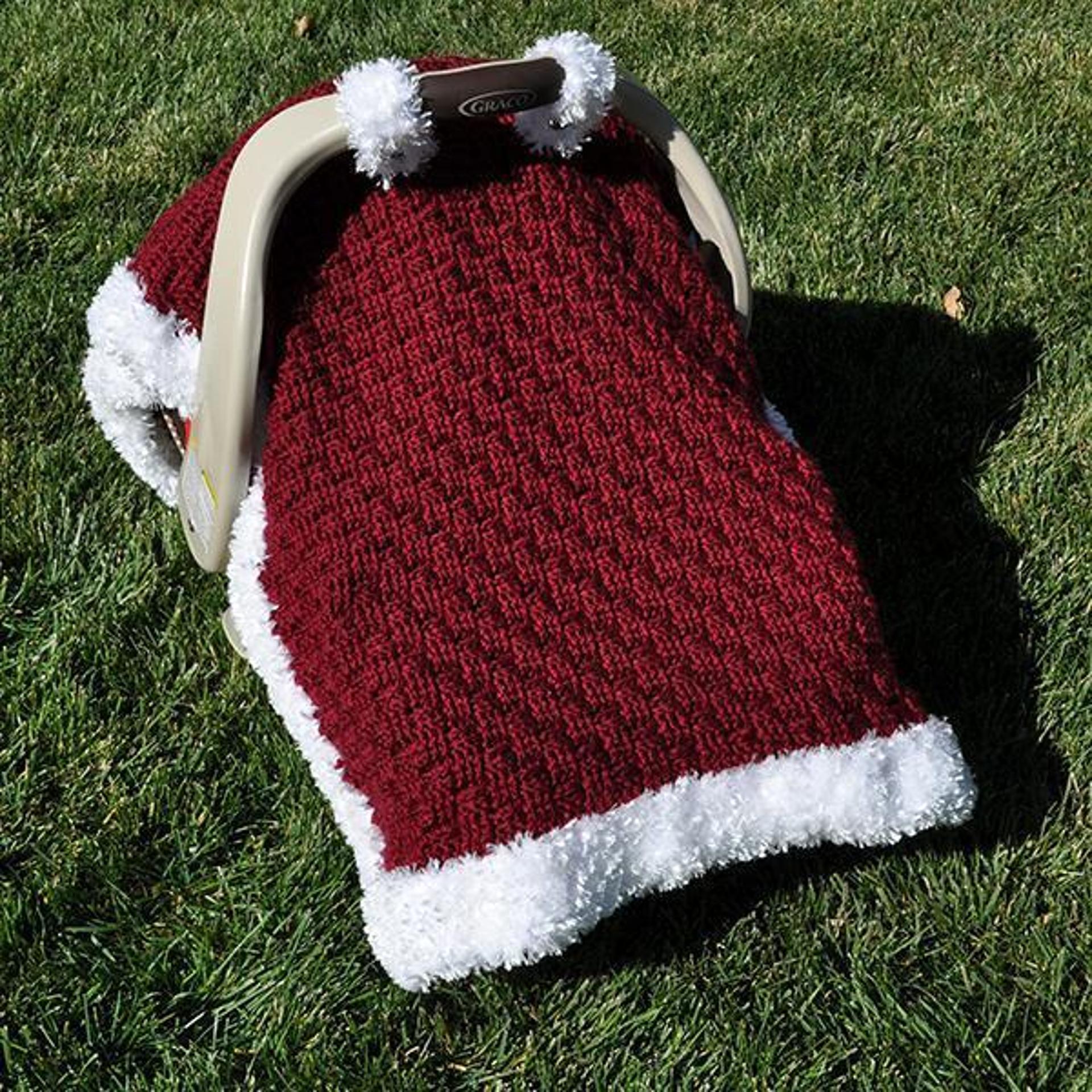 santa baby car seat canopy crochet pattern
