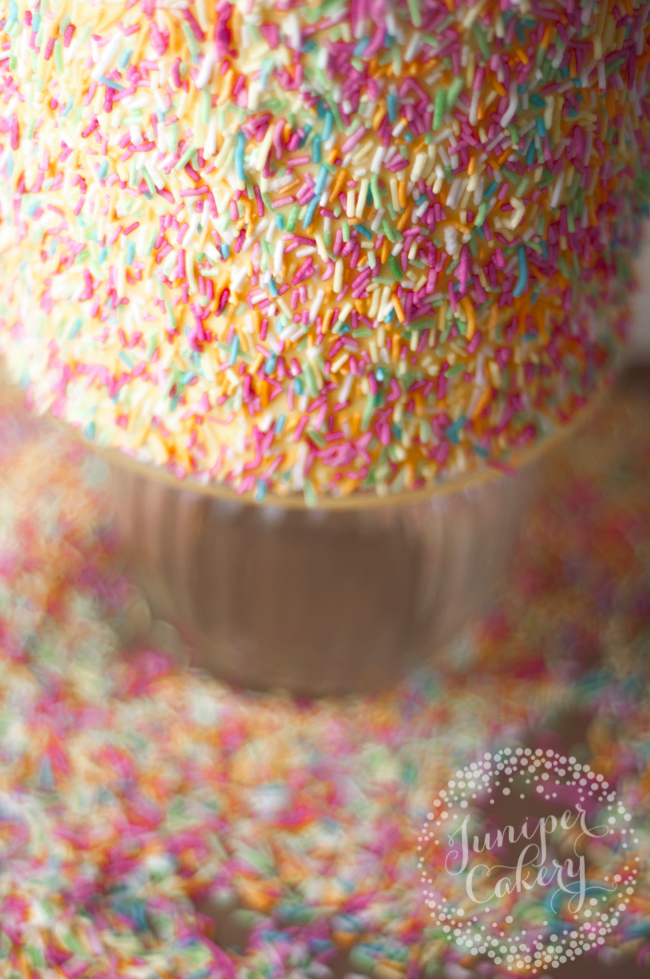 Learn how to add sprinkles to a cake