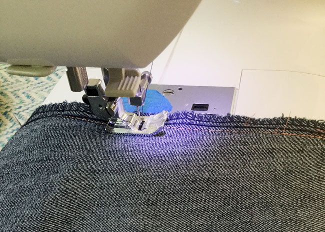 stitch in matching thread