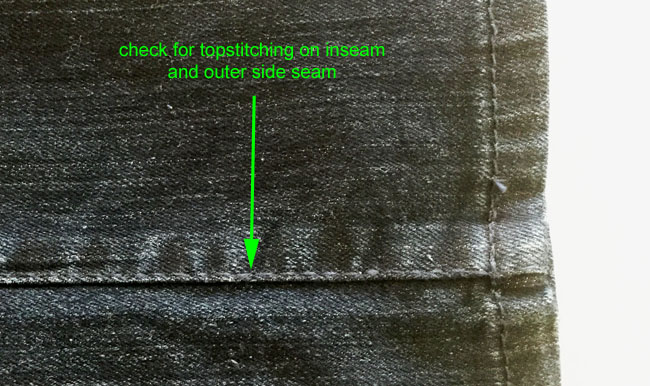 topstitching on side seam