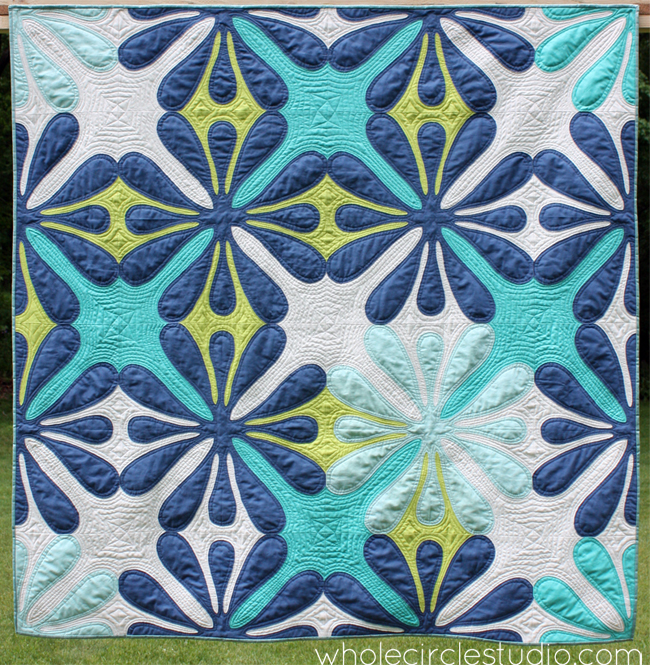 Big Island Blossoms quilt by Sheri Cifaldi-Morrill | Whole Circle Studio. Modern Hawaiian Inspired quilt. 