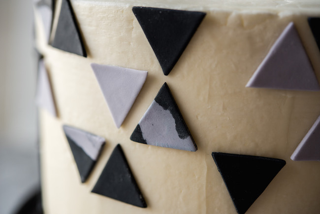 Cake With Triangles of Fondant