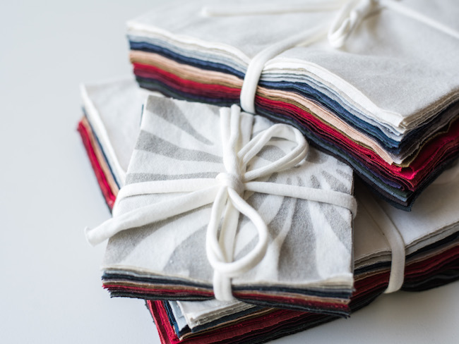 Stacks of Organic Fabric