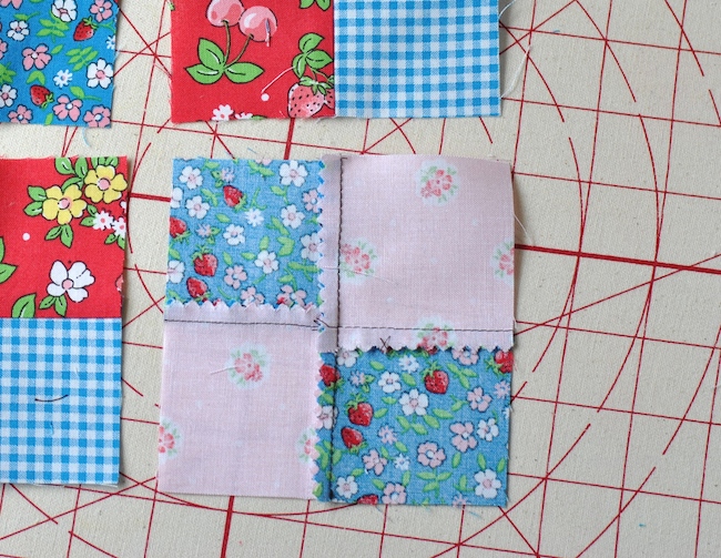 Wrong Side of a Four-Patch Quilt Block