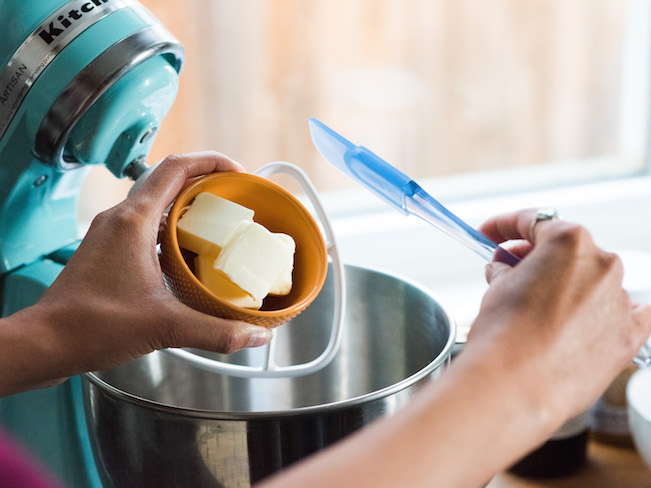 Putting Butter Into Stand Mixer