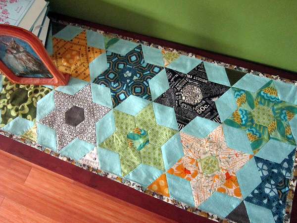 English Paper Pieced Table Runner