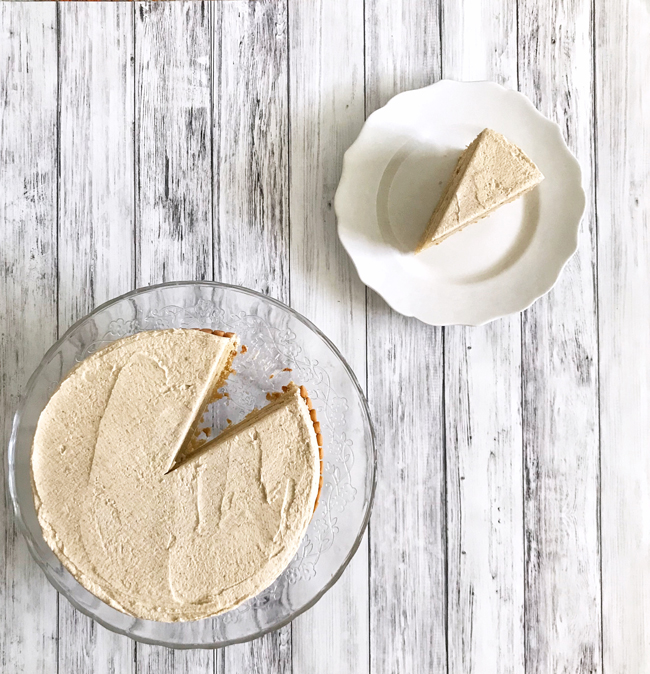 slice of butterscotch cake