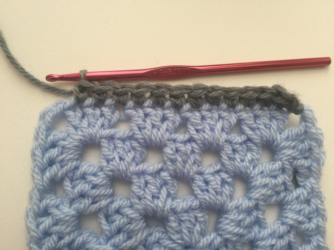 single crochet granny square border