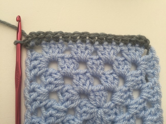 single crochet edging for granny square