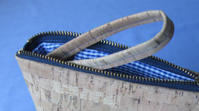 sew strap from cork fabric