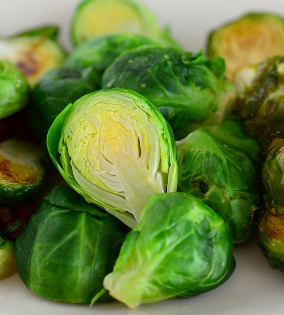 Steamed brussels sprouts