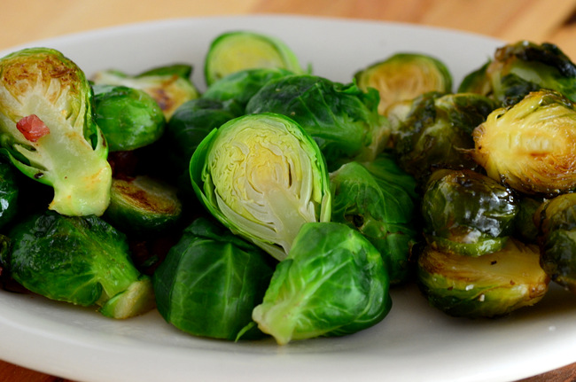 Plate of brussels sprouts