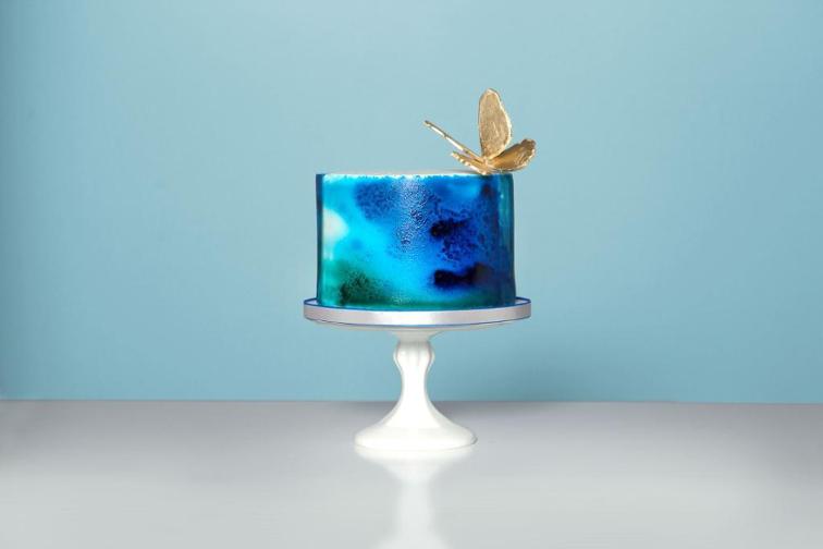 Tie dye watercolor cake idea