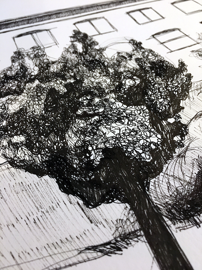 How to draw trees in urban sketching