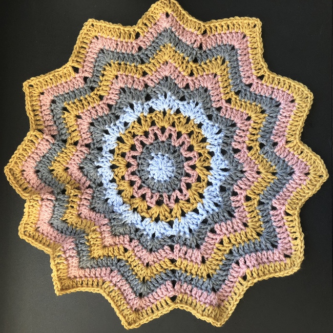 11 round crochet ripple free pattern